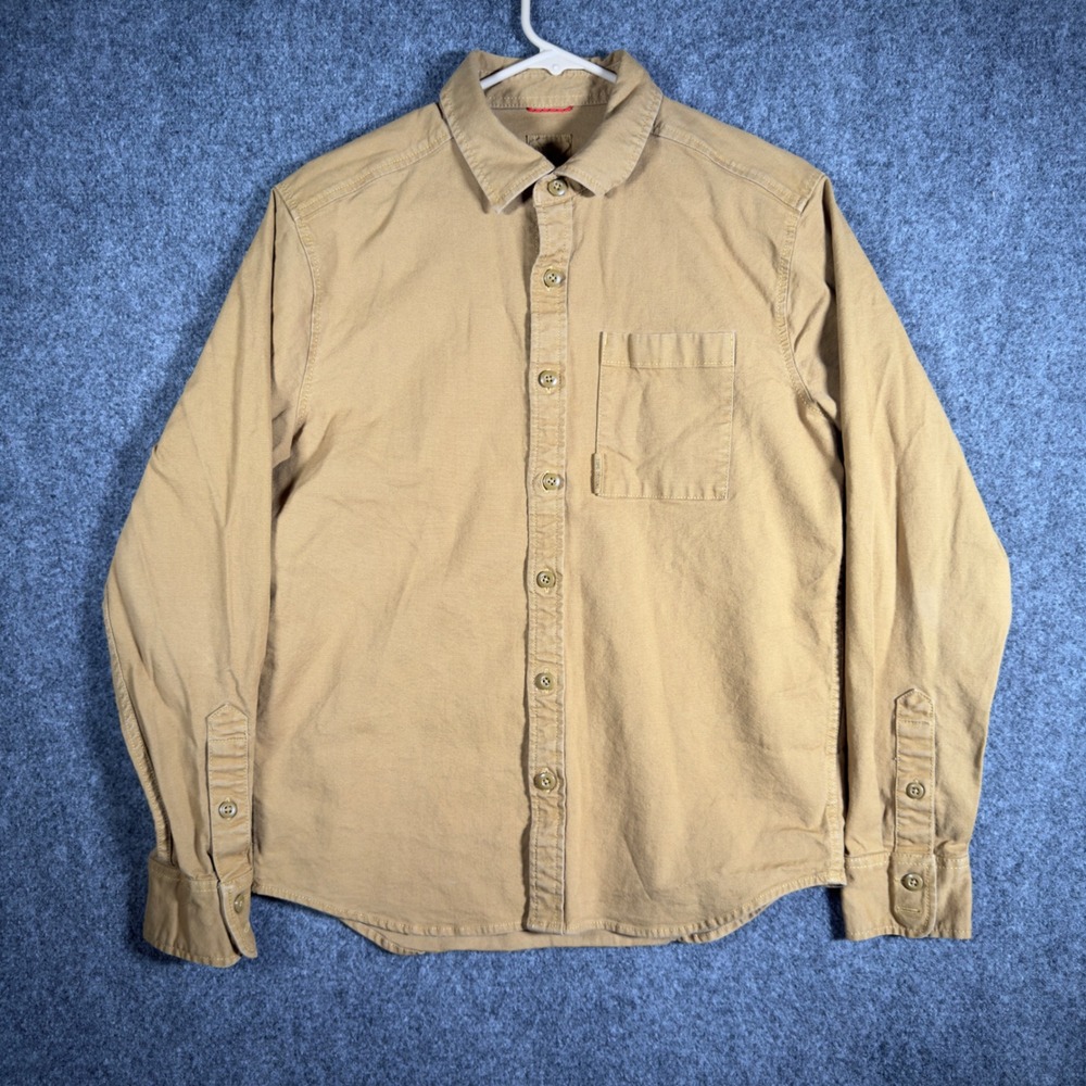 Topo Designs Field Shirt Mens Medium Tan Cotton Canvas Heavyweight Utility
